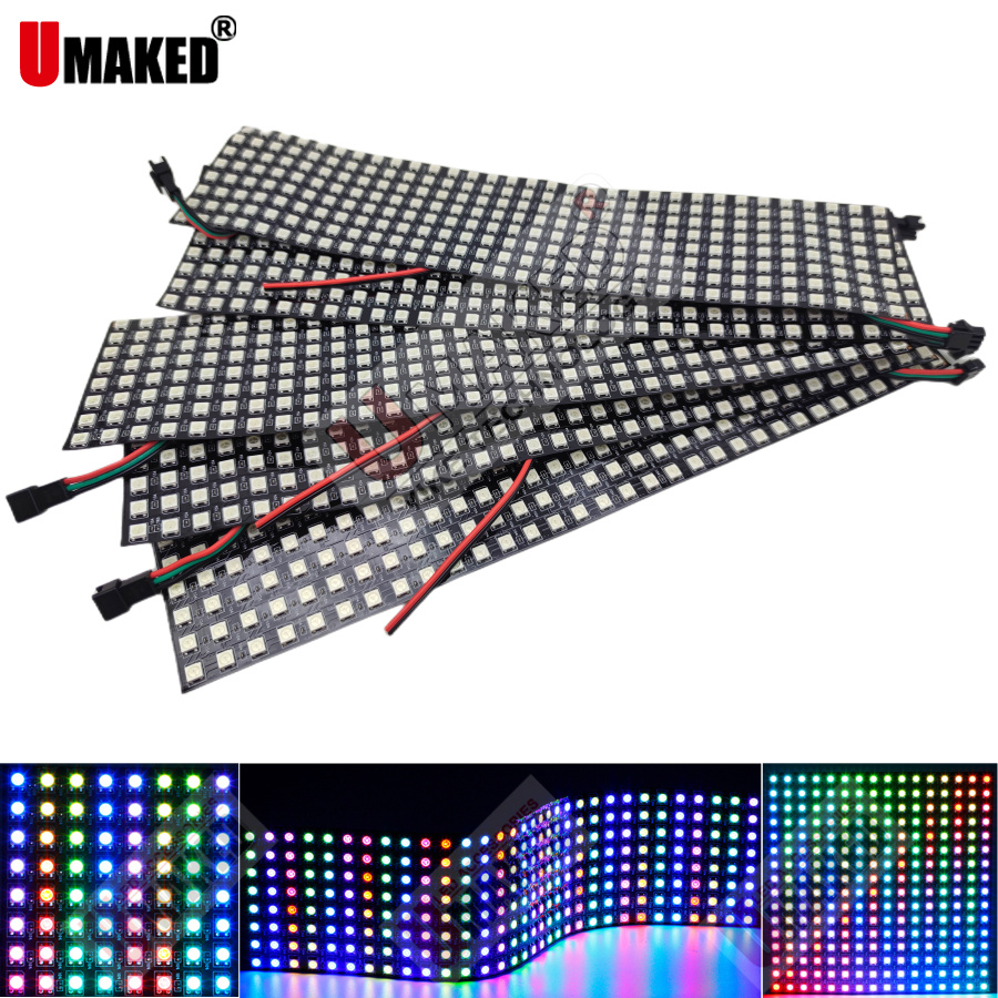 Rgb Led Matrix 8X8 - 2pcs WS2812B Individually Addressable Digital Flexible