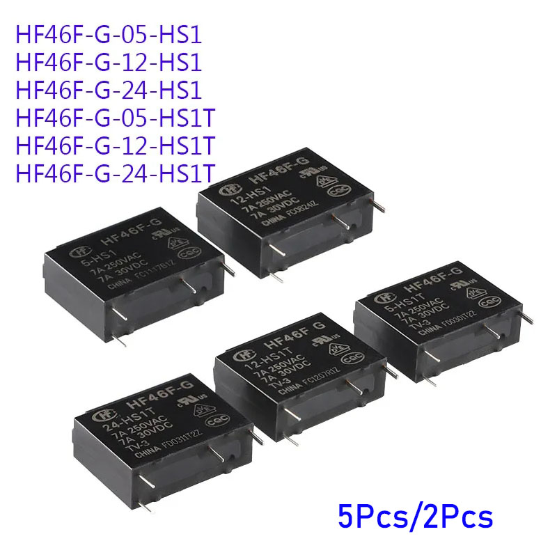 Shelly Relay Module - 5Pcs/1pc HF46F Relay HF46F-G 005-HS1 012-HS1