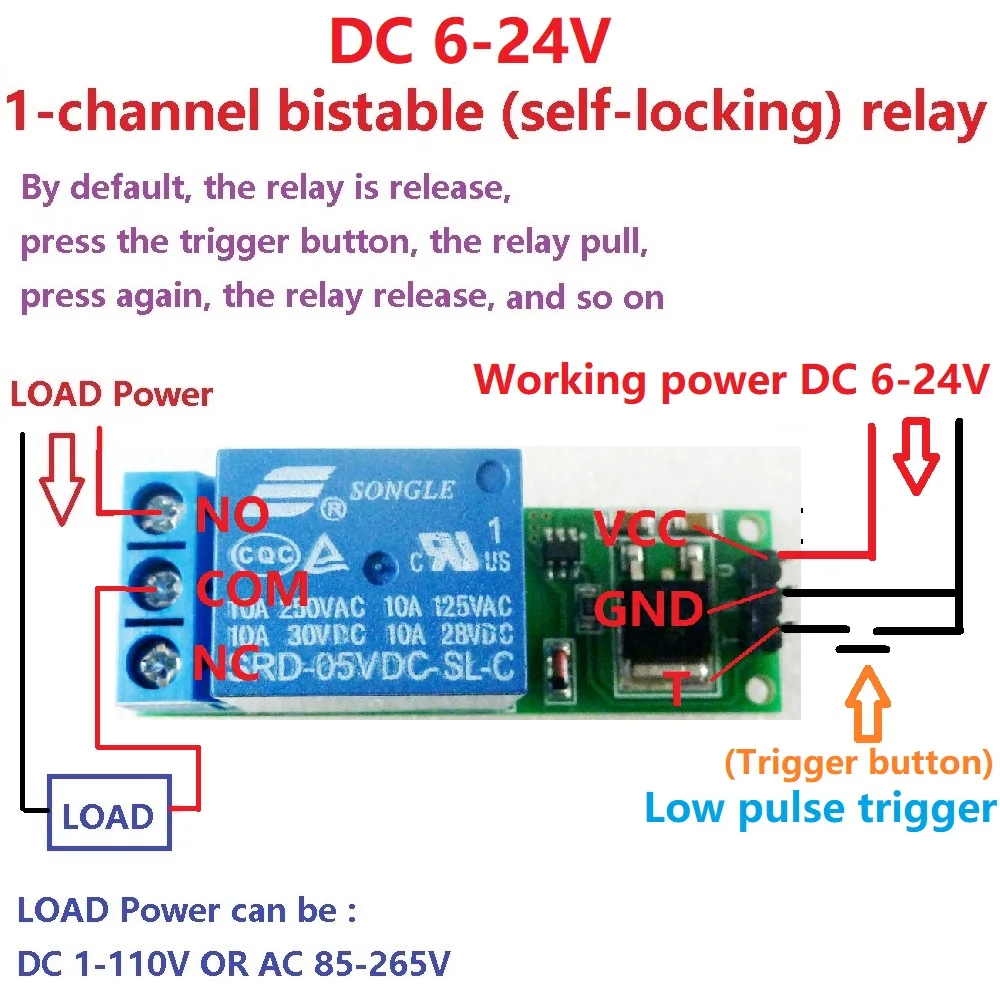 Shelly Relay Module - DC 6V 9V 12V 24V Flip-Flop