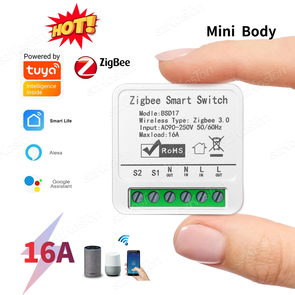 Diy Home Automation Hub - 16A Tuya ZigBee Smart Switch Module