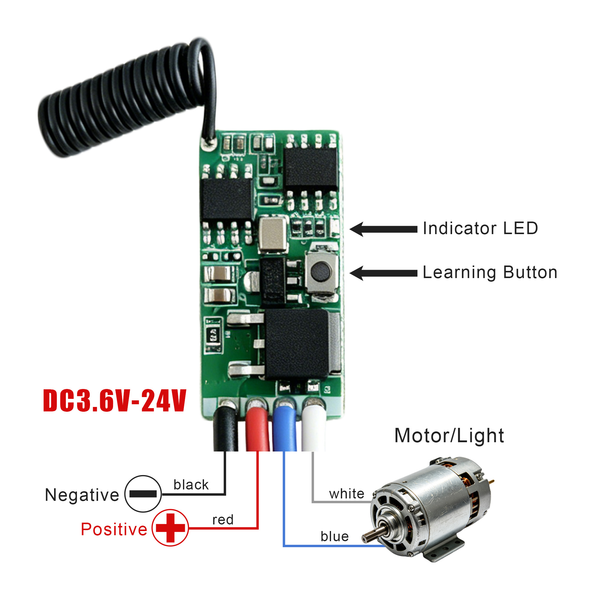 DC 3.7V-24V 433MHz Mini Wirele - 433Mhz Receiver Module recension och pris