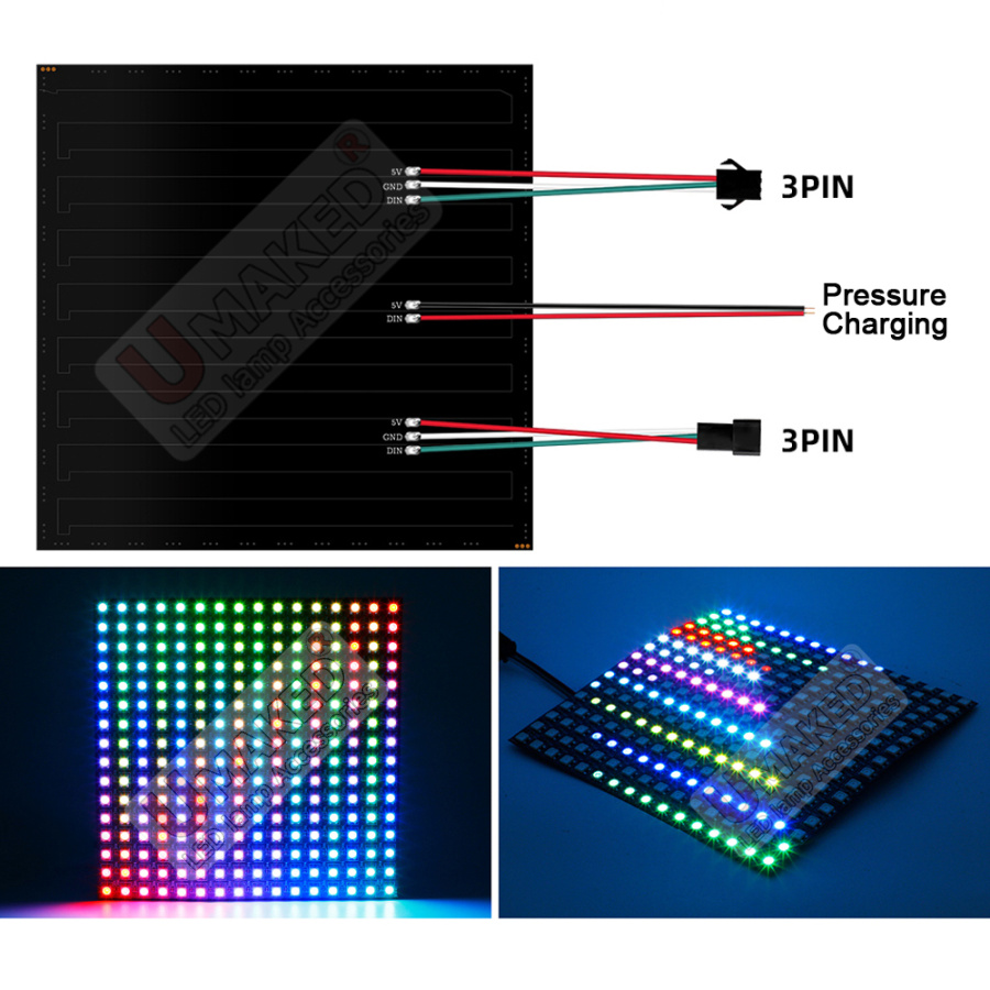 2pcs WS2812B Individually Addr - Rgb Led Matrix 8X8 recension och pris