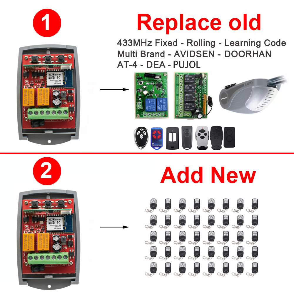 Tuya Auto Gate Control Opener  - 433Mhz Receiver Module recension och pris