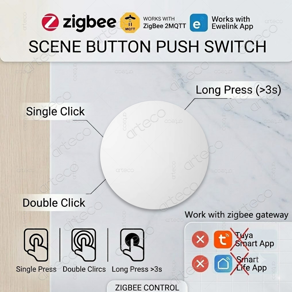 Zigbee Button Scene Switch Wir - Home Automation Technology recension och pris