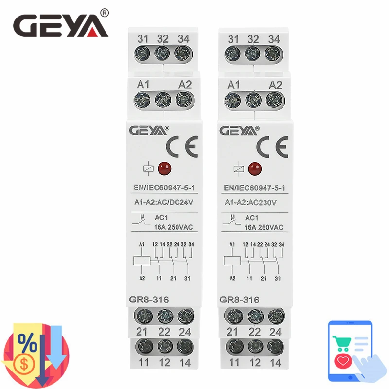 GEYA GR8-316 Switch Relay Inte - Shelly Relay Module recension och pris